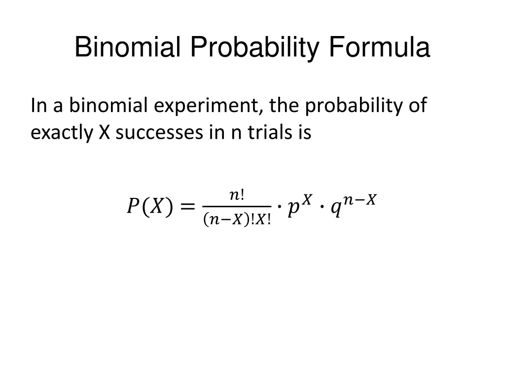 binomial probability formula