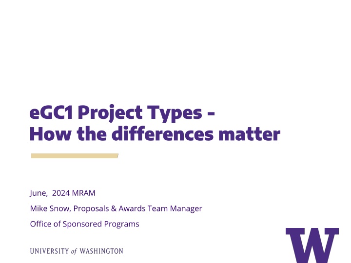 egc1 project types how the differences matter