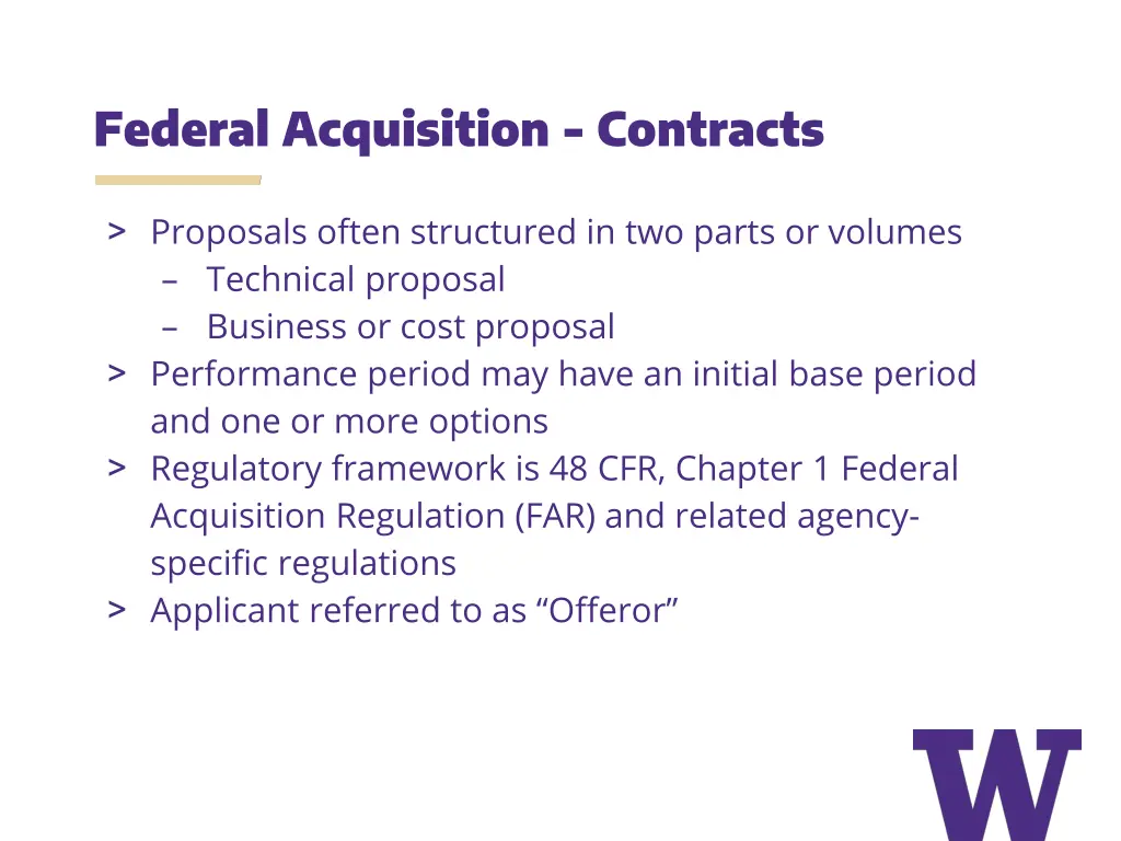 federal acquisition contracts