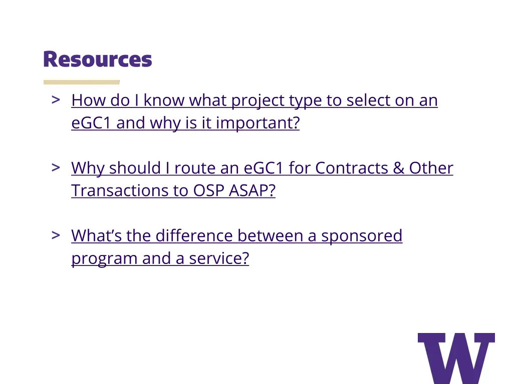 resources