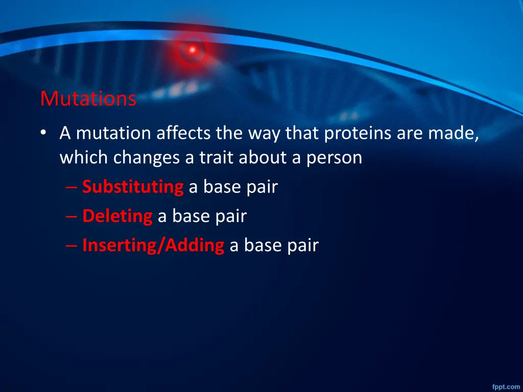mutations a mutation affects the way that
