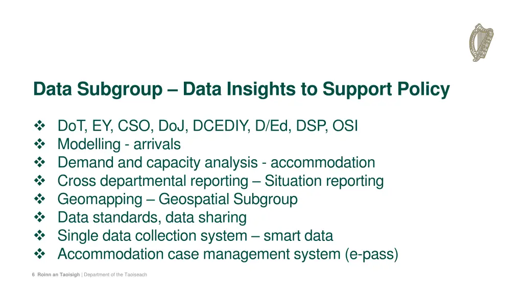 data subgroup data insights to support policy