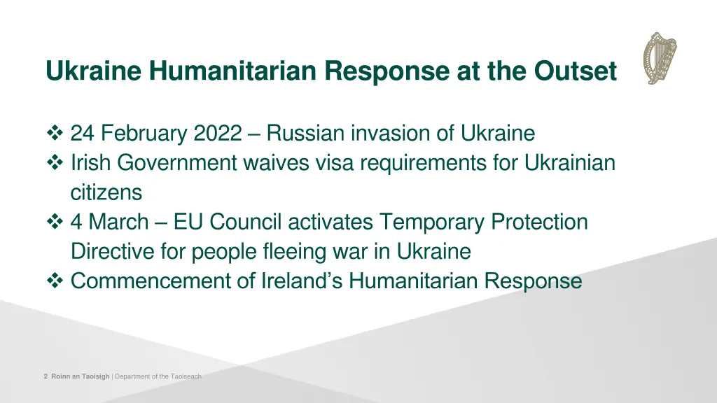 ukraine humanitarian response at the outset