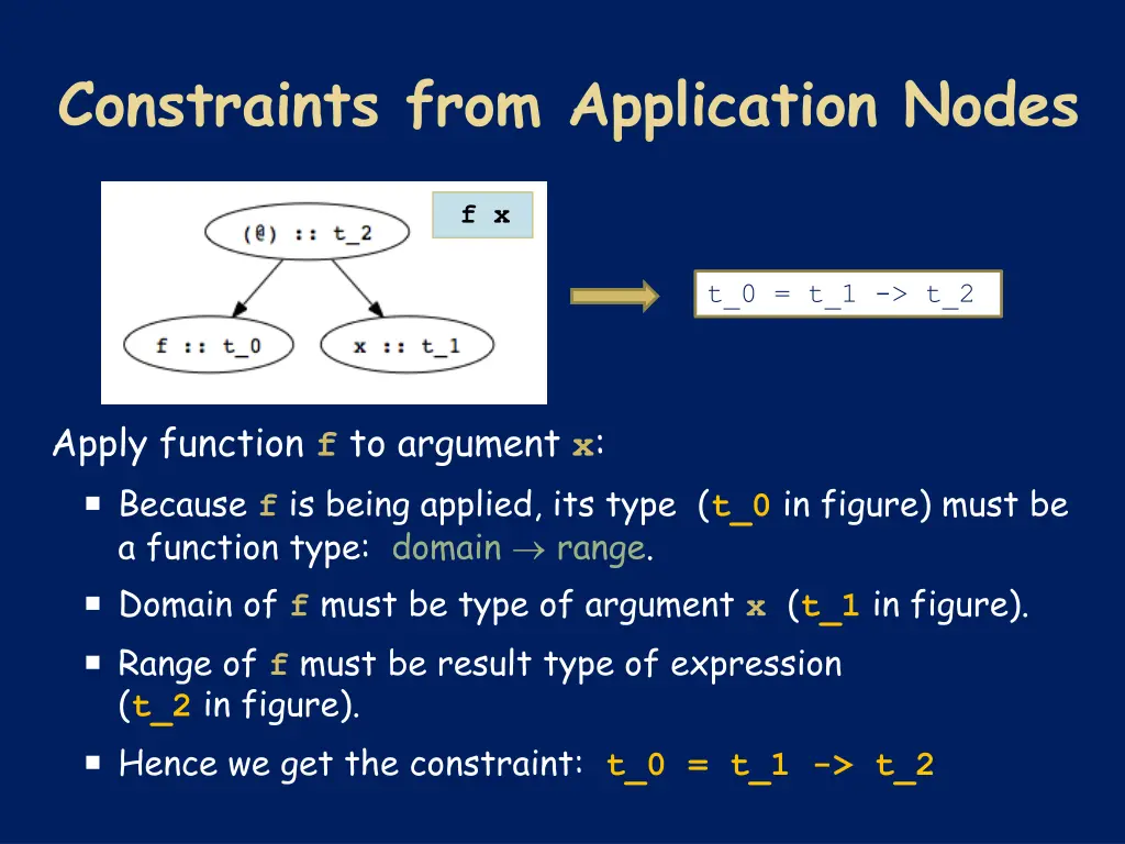 constraints from application nodes