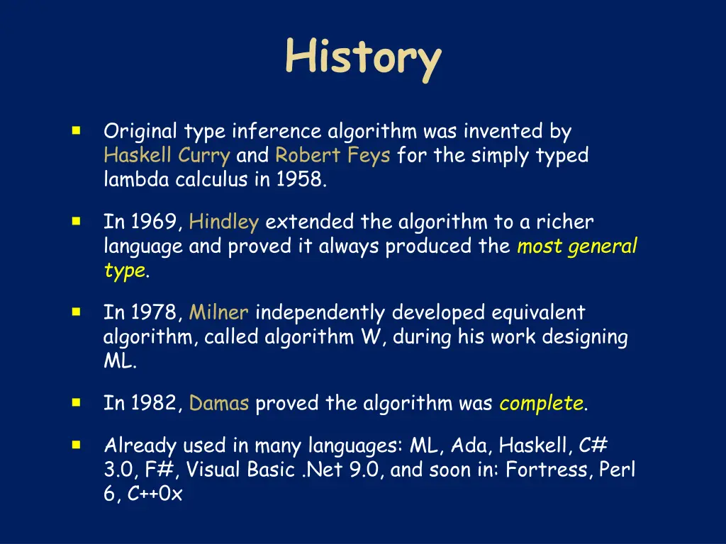 history