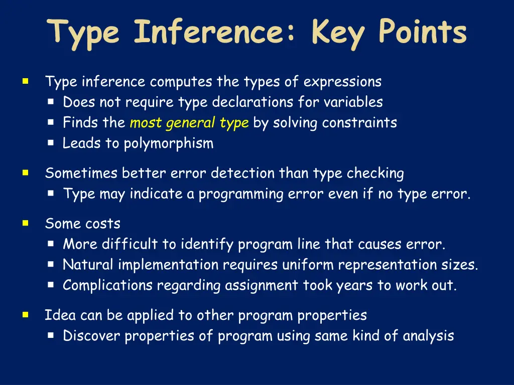 type inference key points