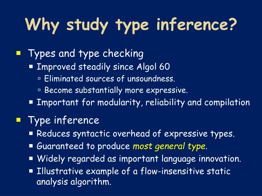 why study type inference