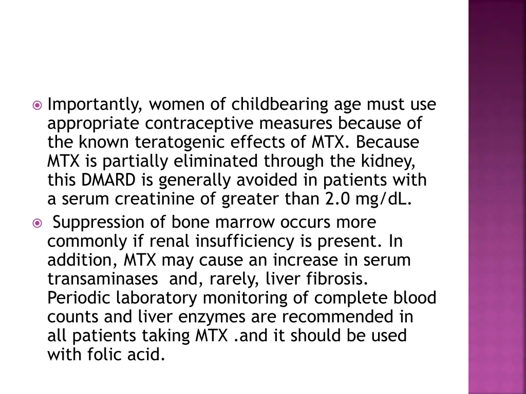 importantly women of childbearing age must