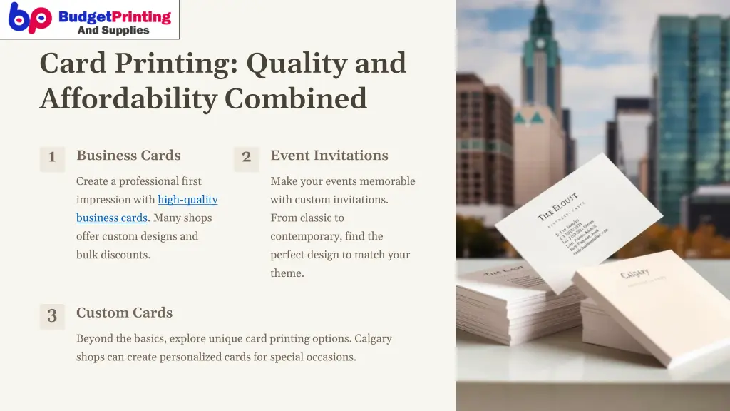 card printing quality and affordability combined