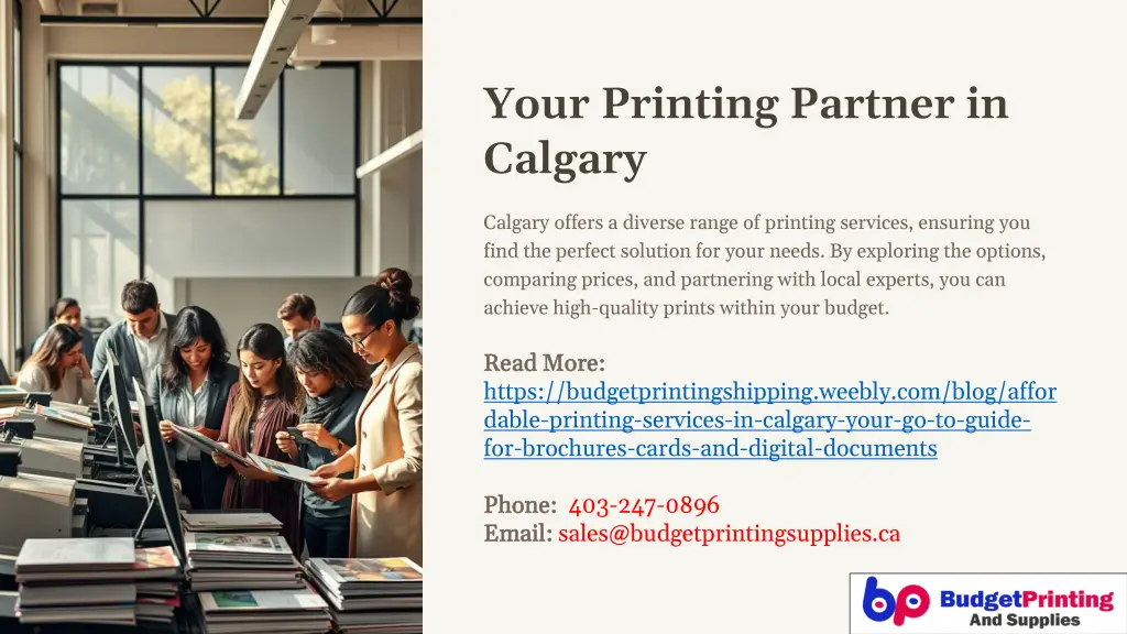 your printing partner in calgary