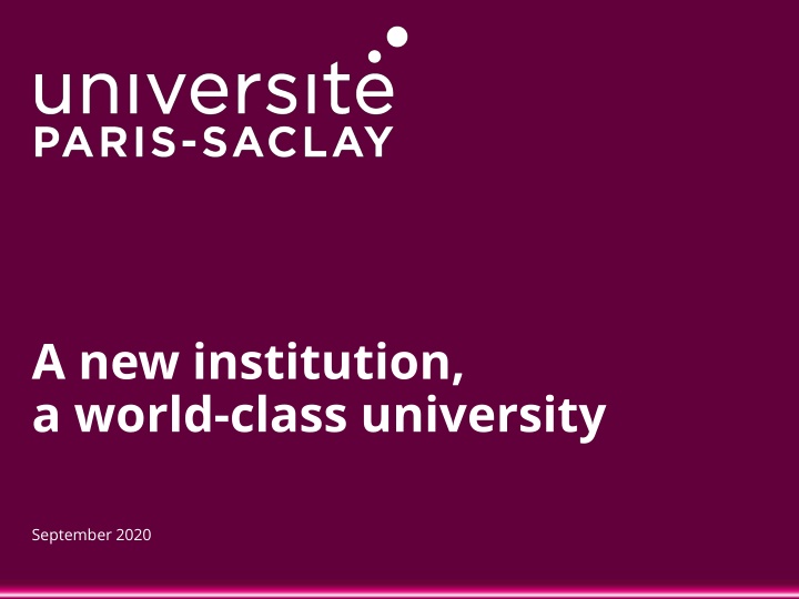 a new institution a world class university
