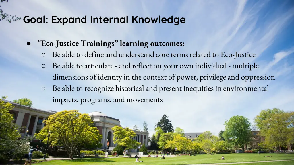 goal expand internal knowledge