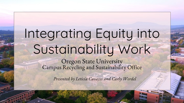 integrating equity into sustainability work