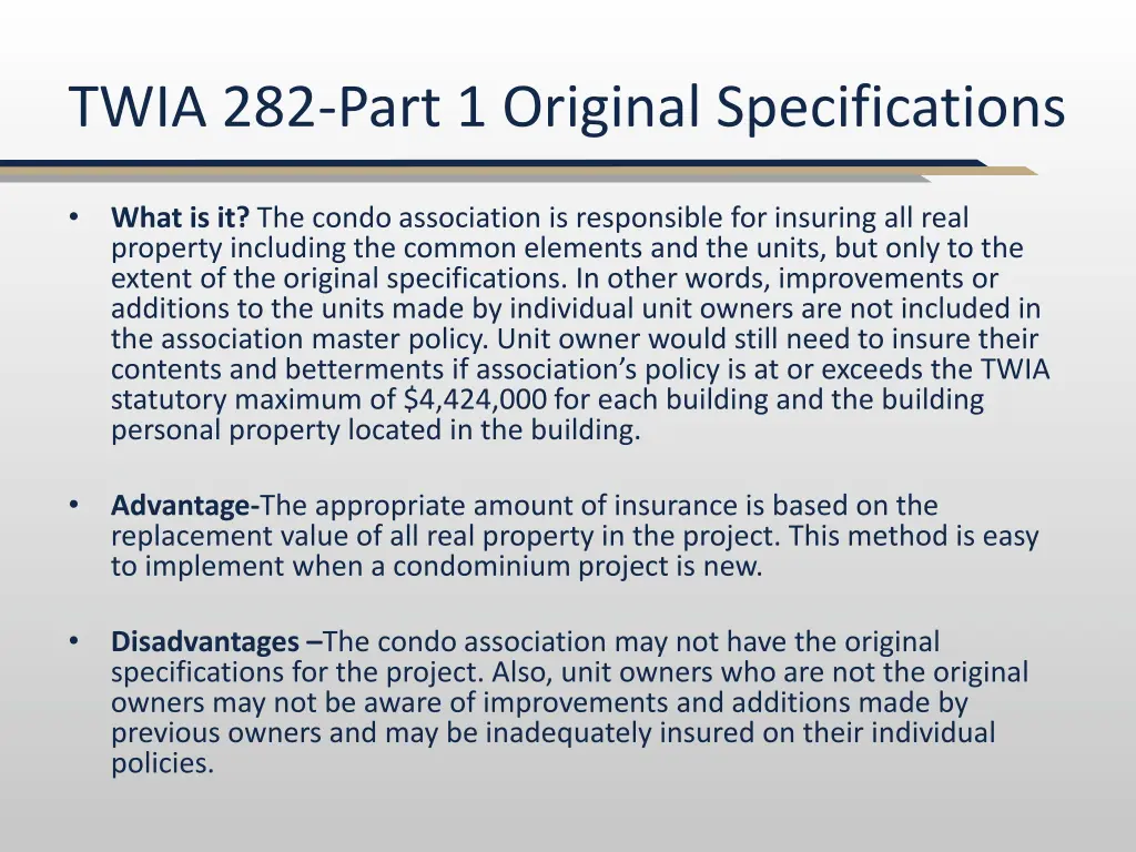 twia 282 part 1 original specifications