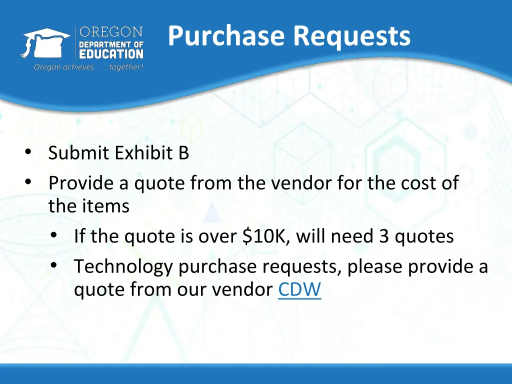 purchase requests