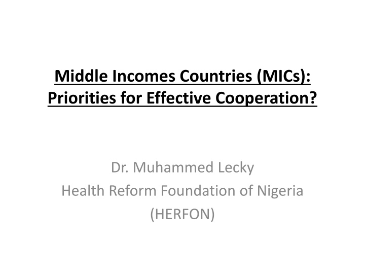 middle incomes countries mics priorities