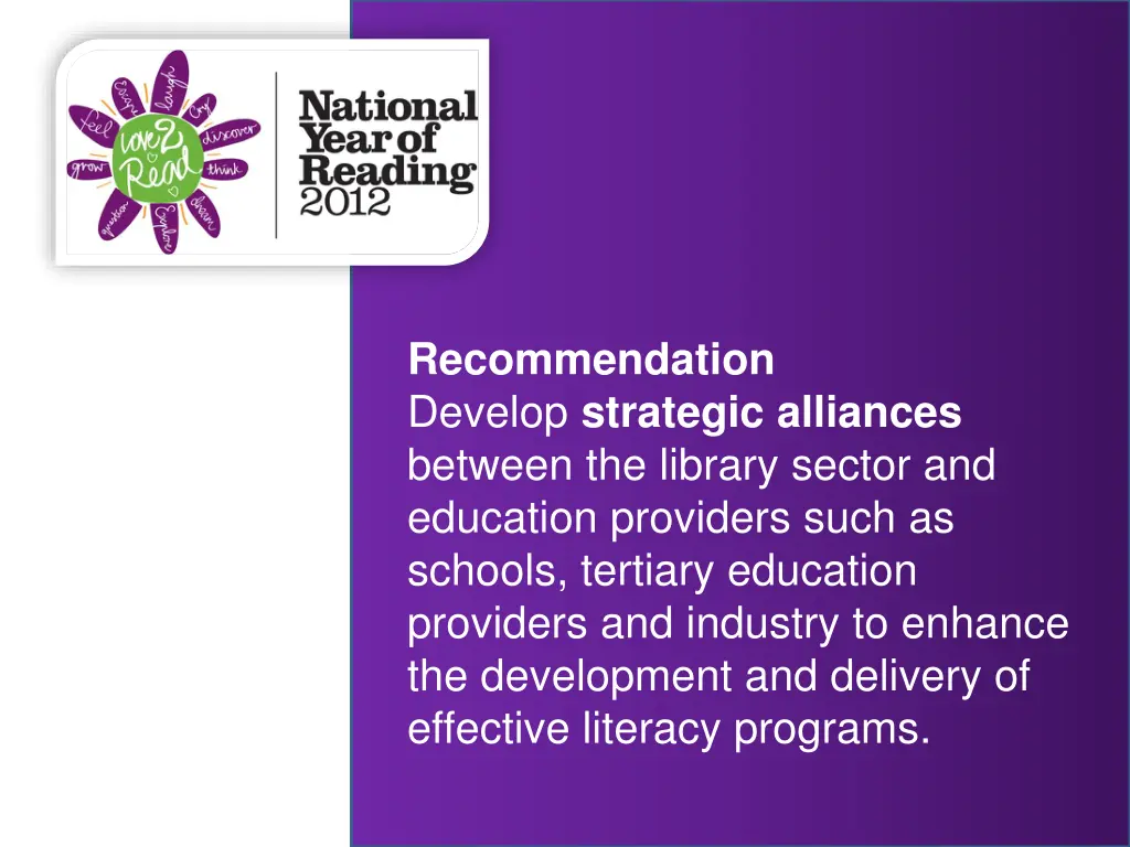 recommendation develop strategic alliances