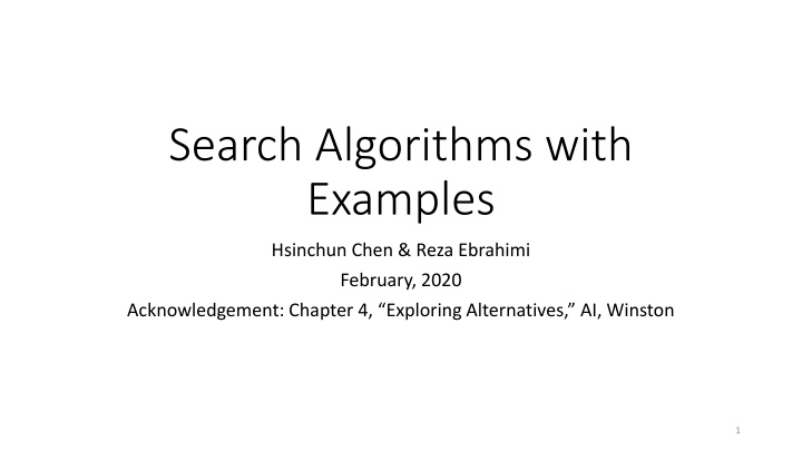 search algorithms with examples