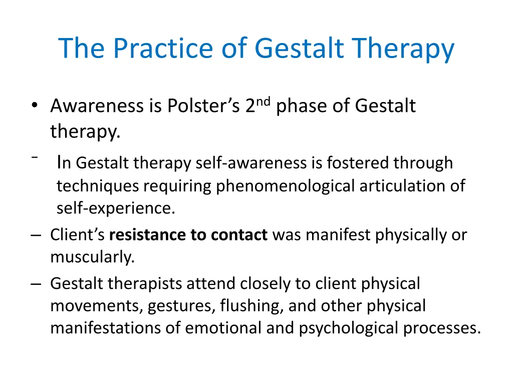 the practice of gestalt therapy 3