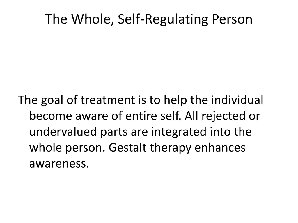 the whole self regulating person