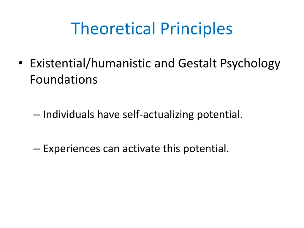 theoretical principles 1