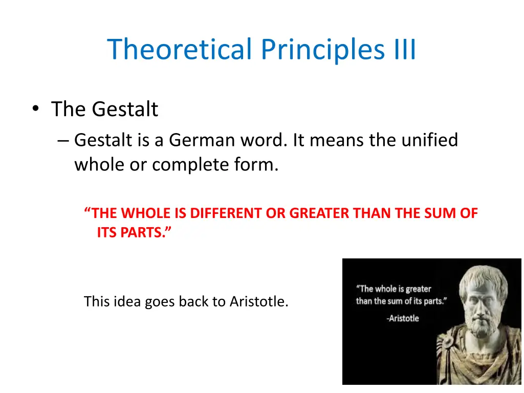 theoretical principles iii