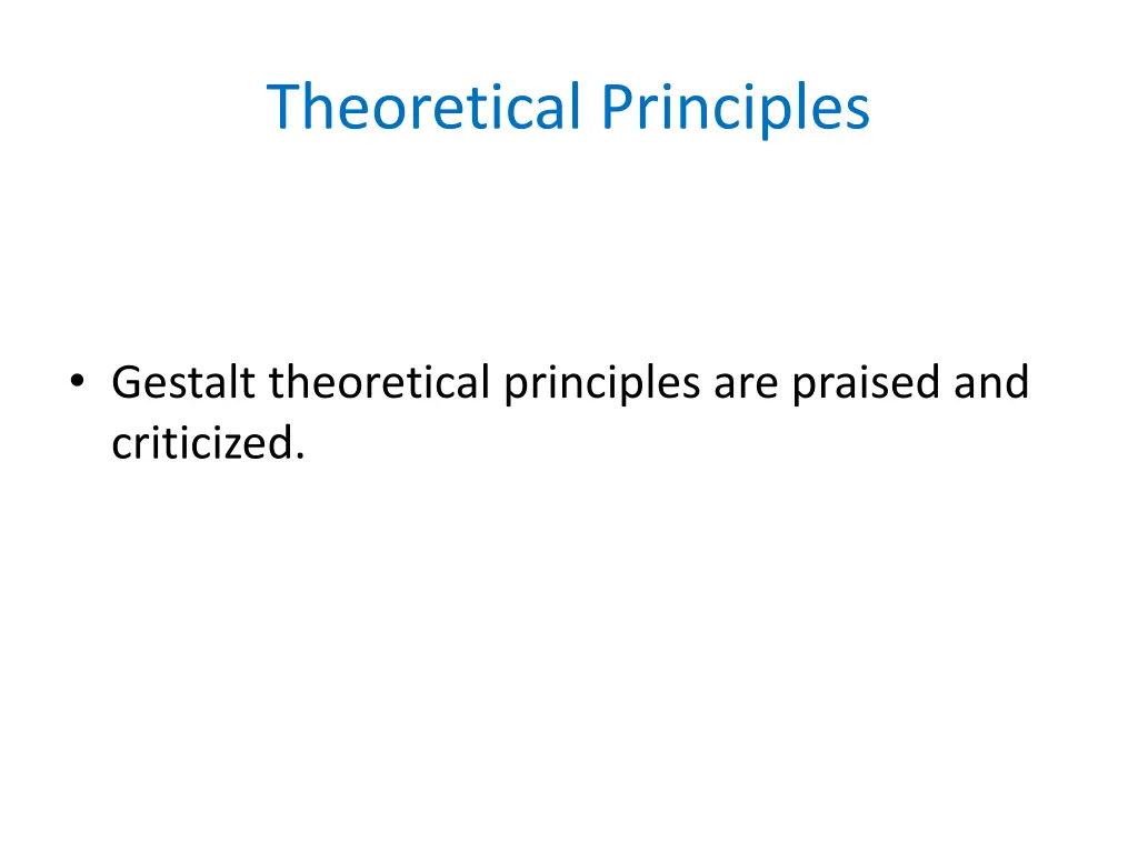 theoretical principles