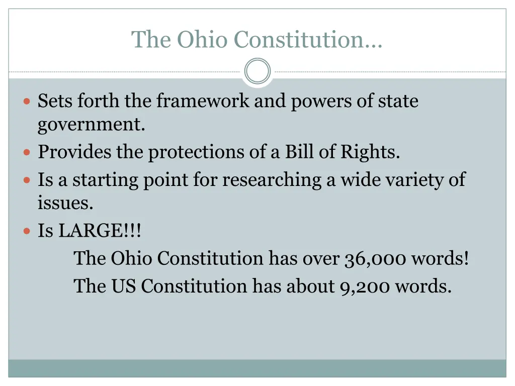 the ohio constitution