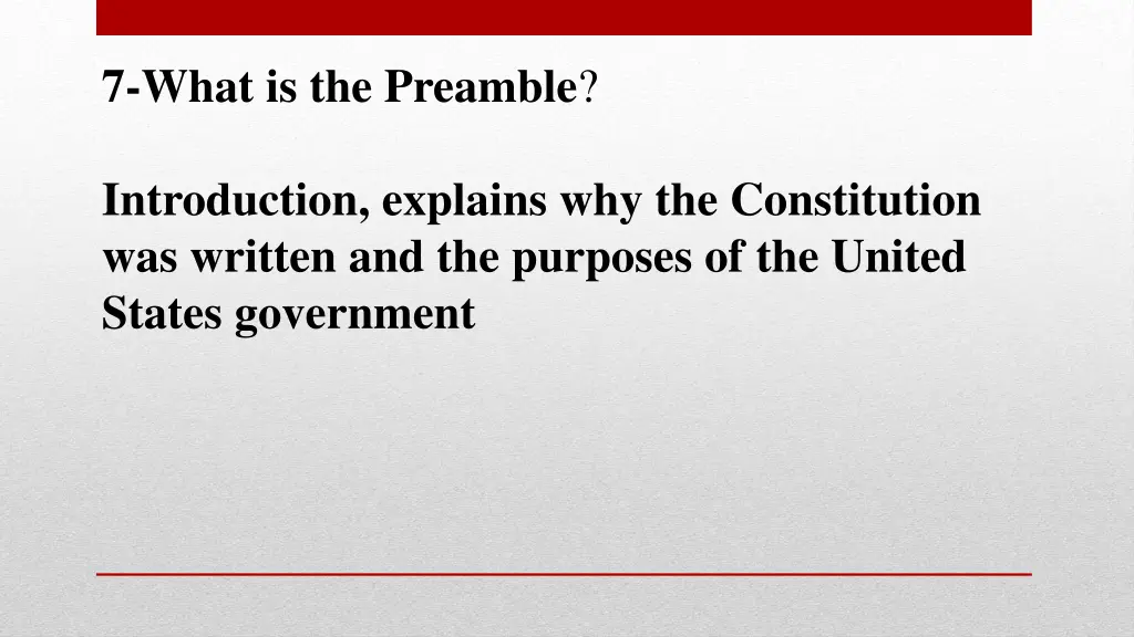 7 what is the preamble