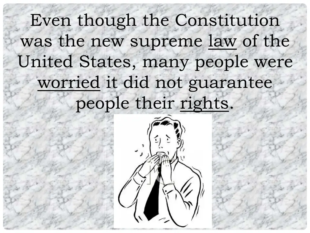 even though the constitution was the new supreme