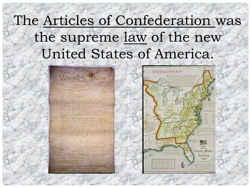 the articles of confederation was the supreme