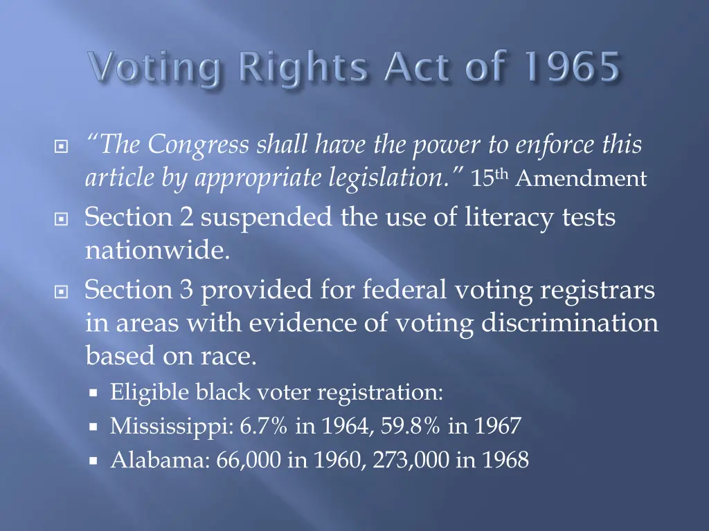 the congress shall have the power to enforce this