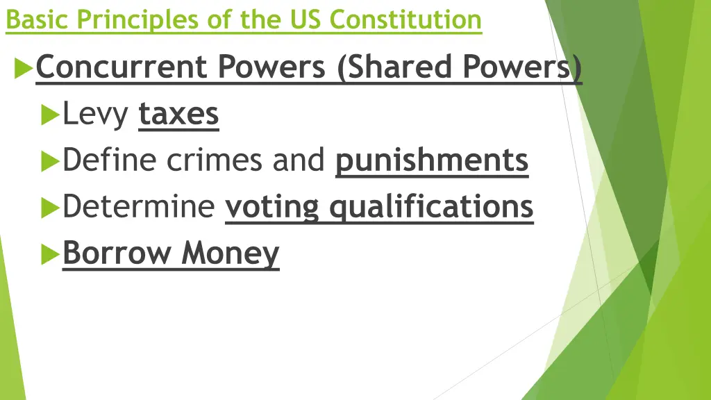 basic principles of the us constitution 1