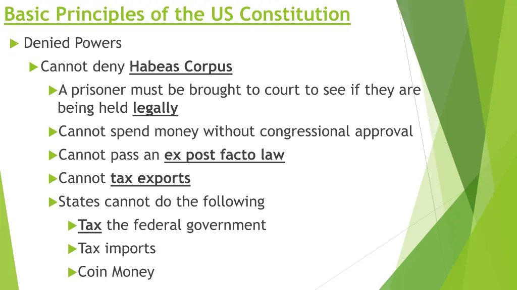 basic principles of the us constitution 2