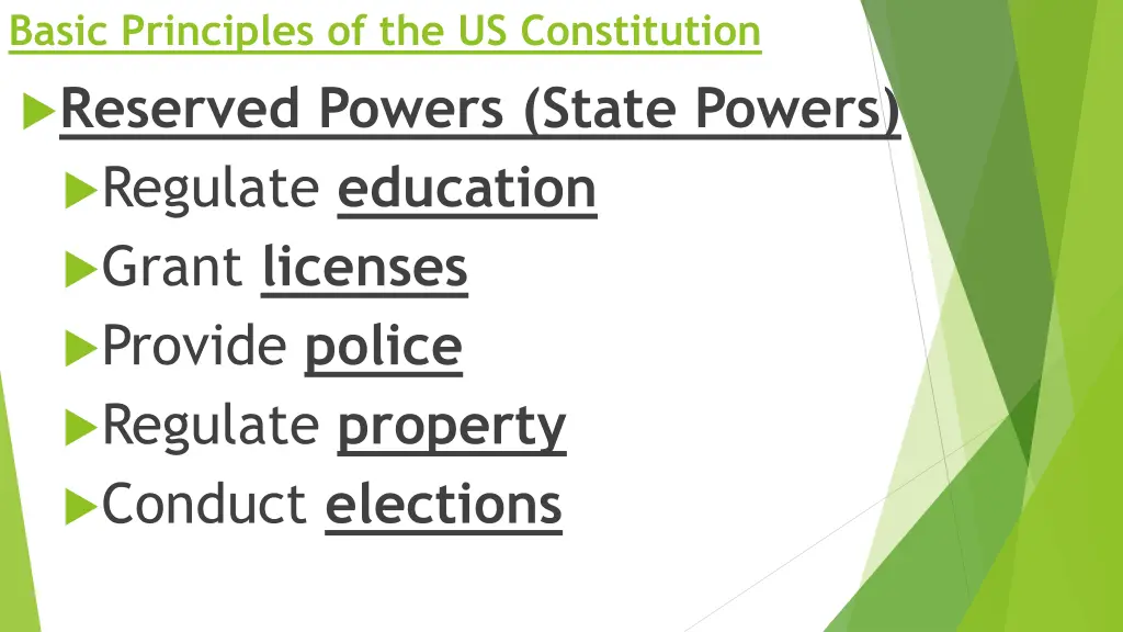 basic principles of the us constitution reserved