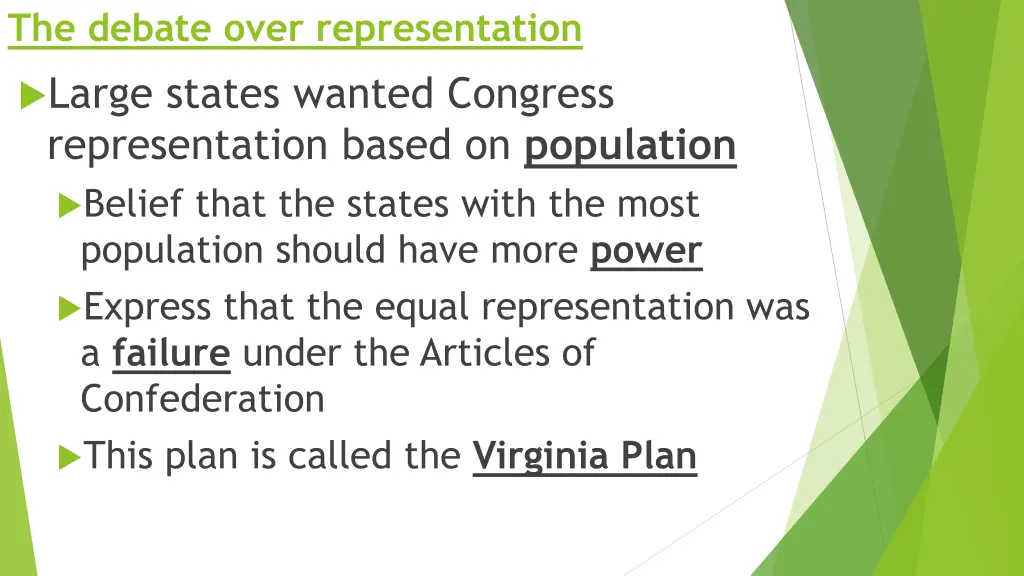 the debate over representation
