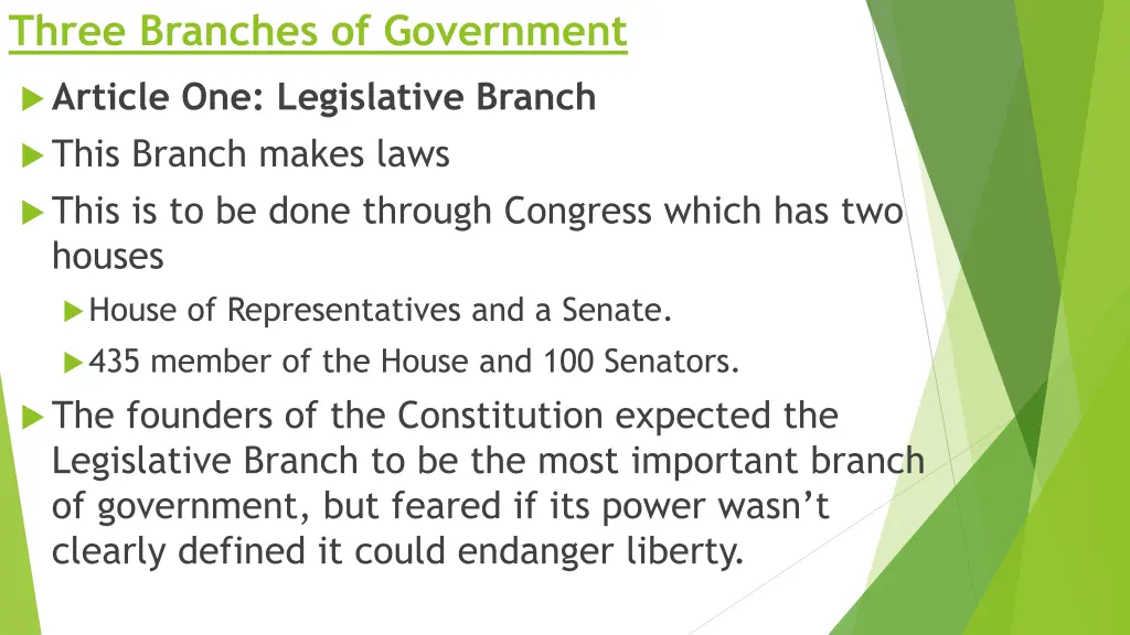 three branches of government