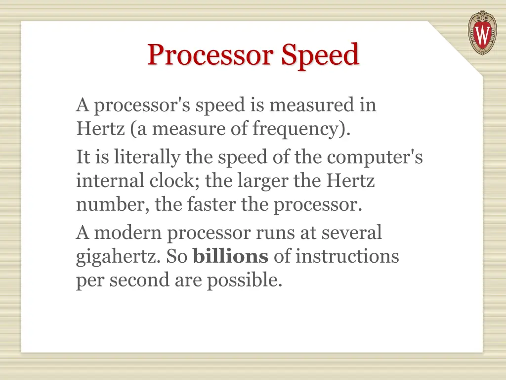 processor speed