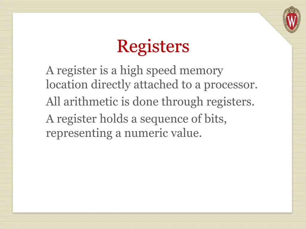 registers