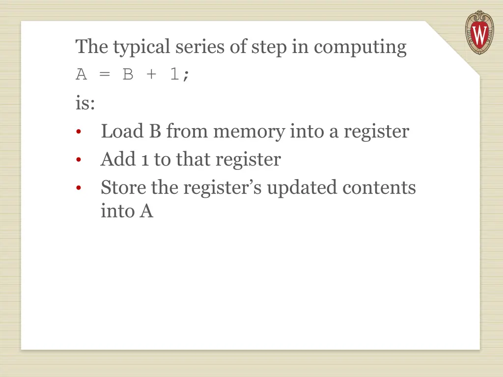 the typical series of step in computing