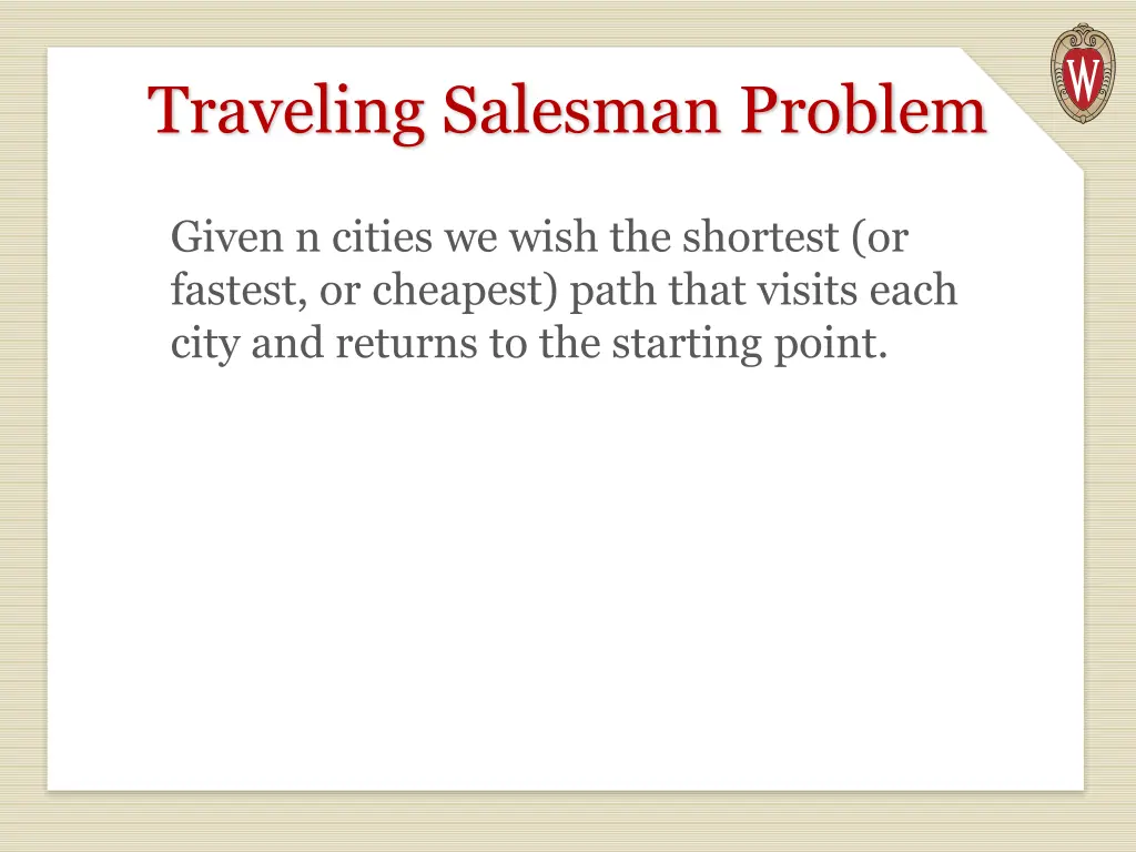 traveling salesman problem