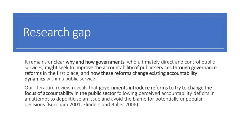 research gap
