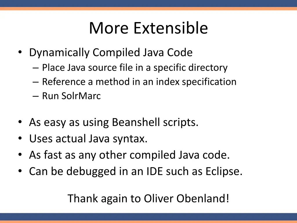 more extensible