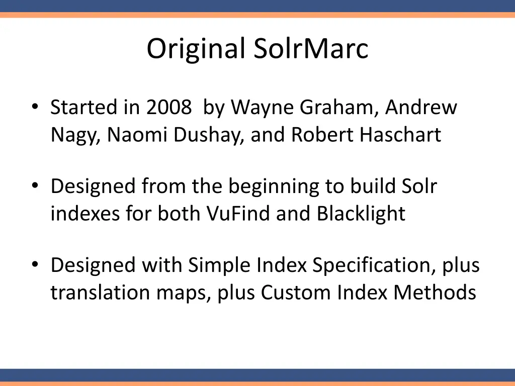 original solrmarc