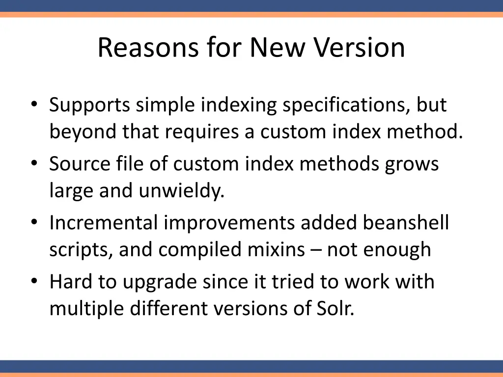 reasons for new version