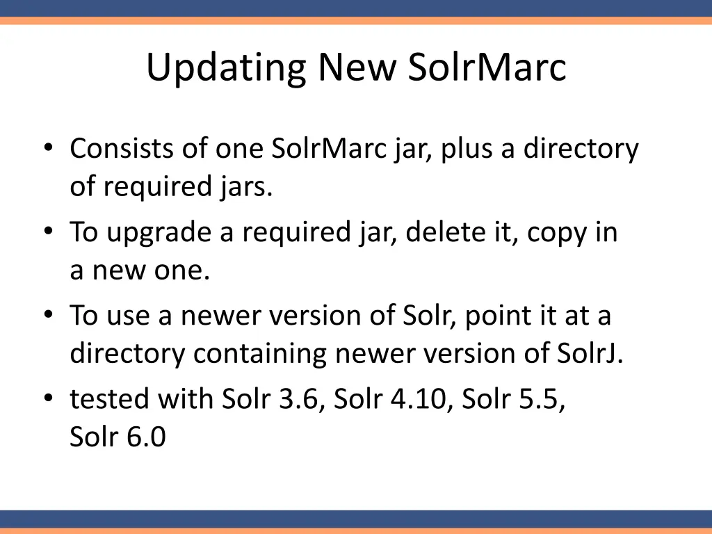 updating new solrmarc
