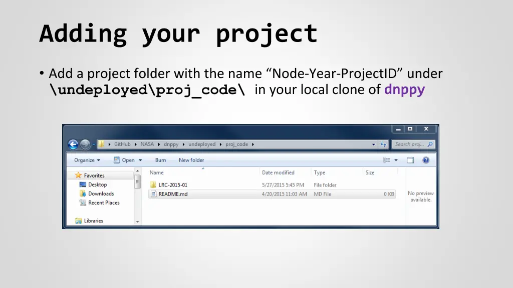 adding your project