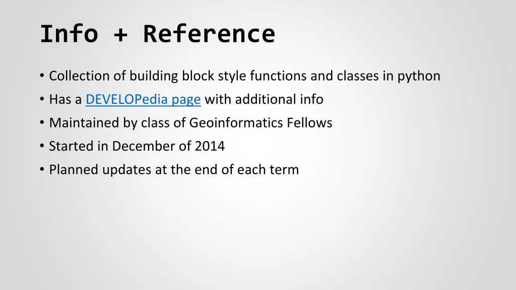 info reference