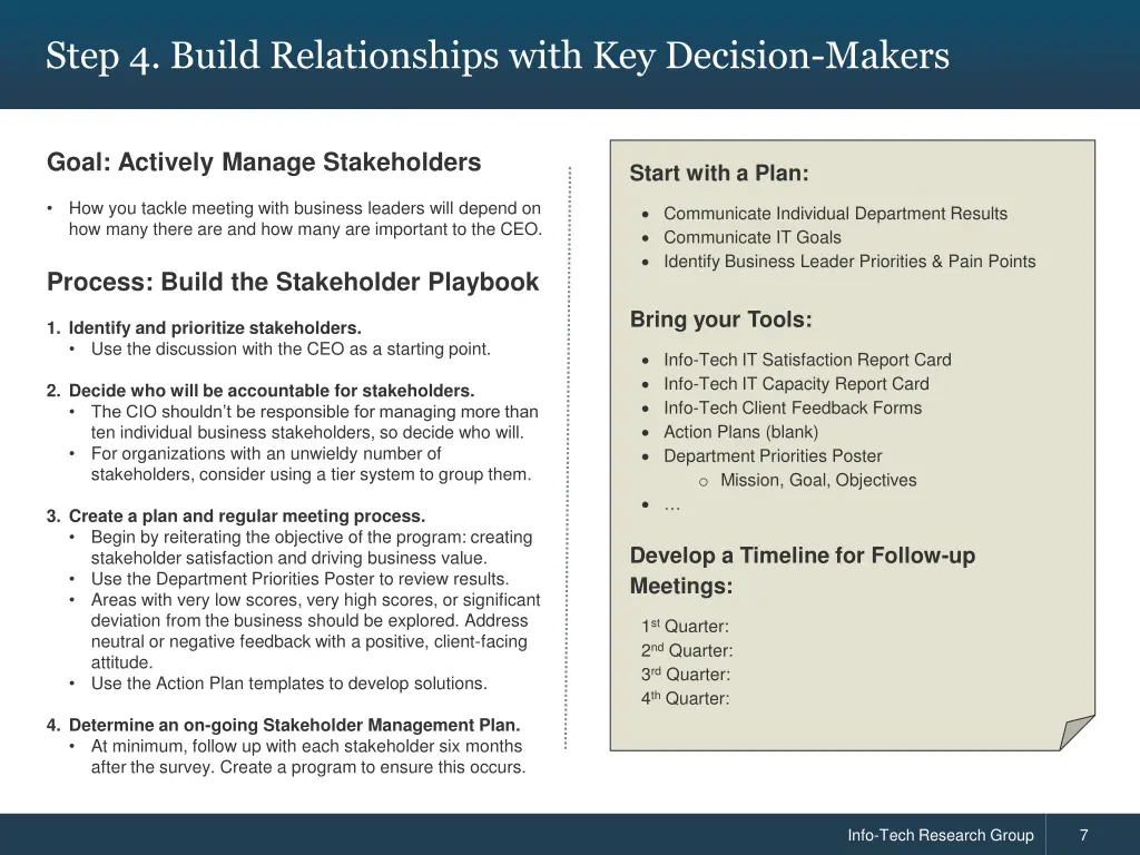 step 4 build relationships with key decision