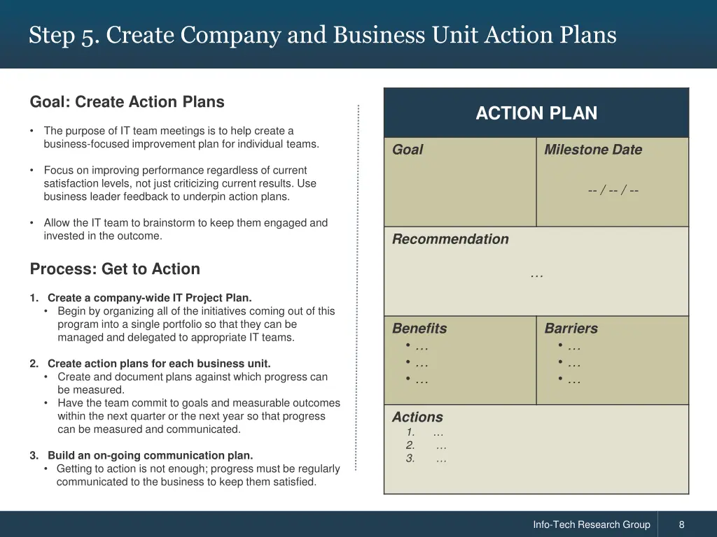 step 5 create company and business unit action